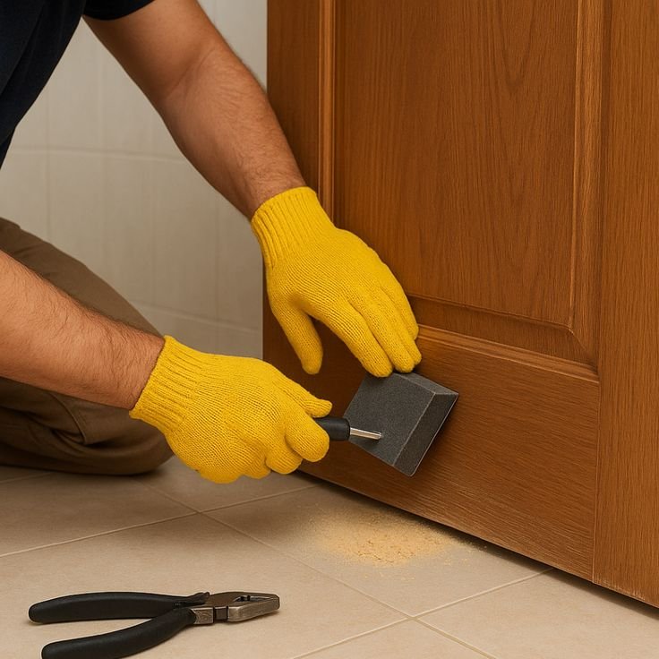 Door and home repairs in a UK home