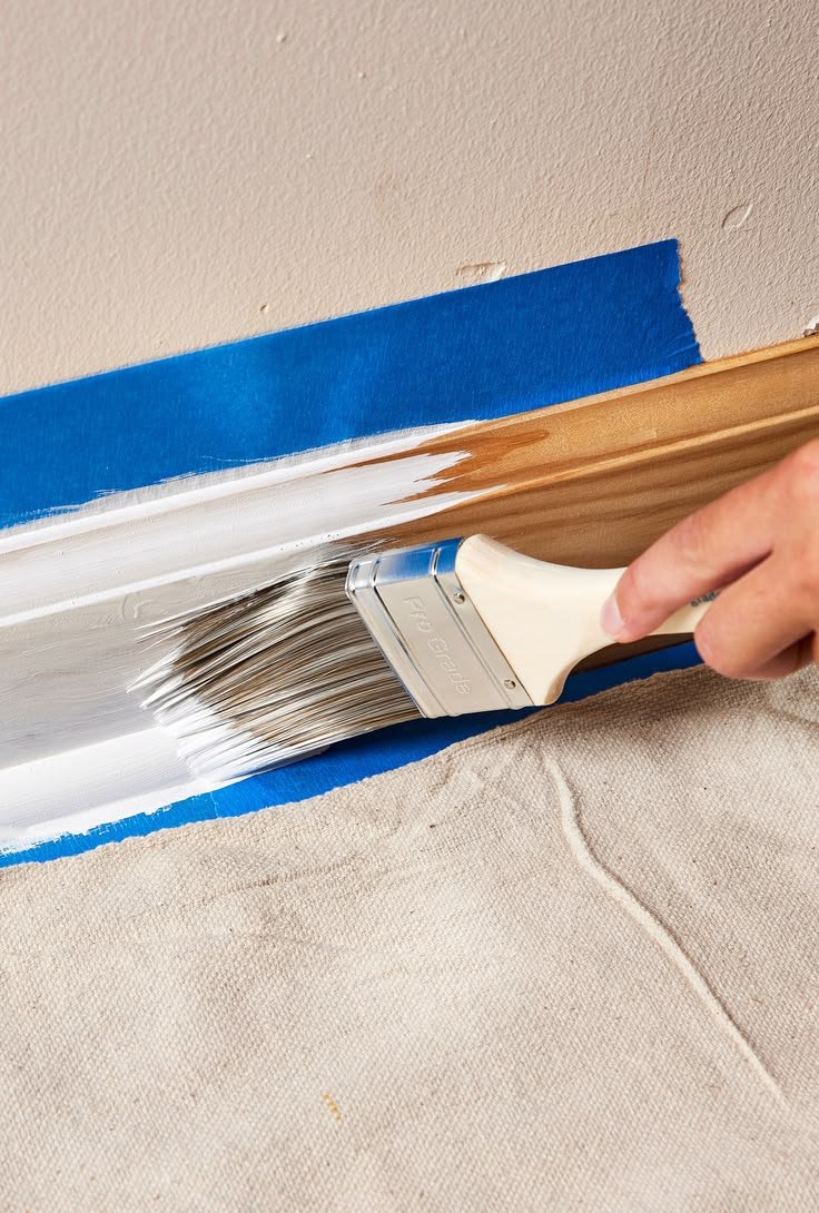 Freshly painted skirting boards in a Norwich home