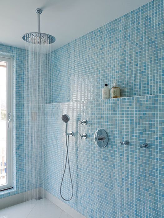 Tiled Scandinavian-style bathroom in a Manchester home