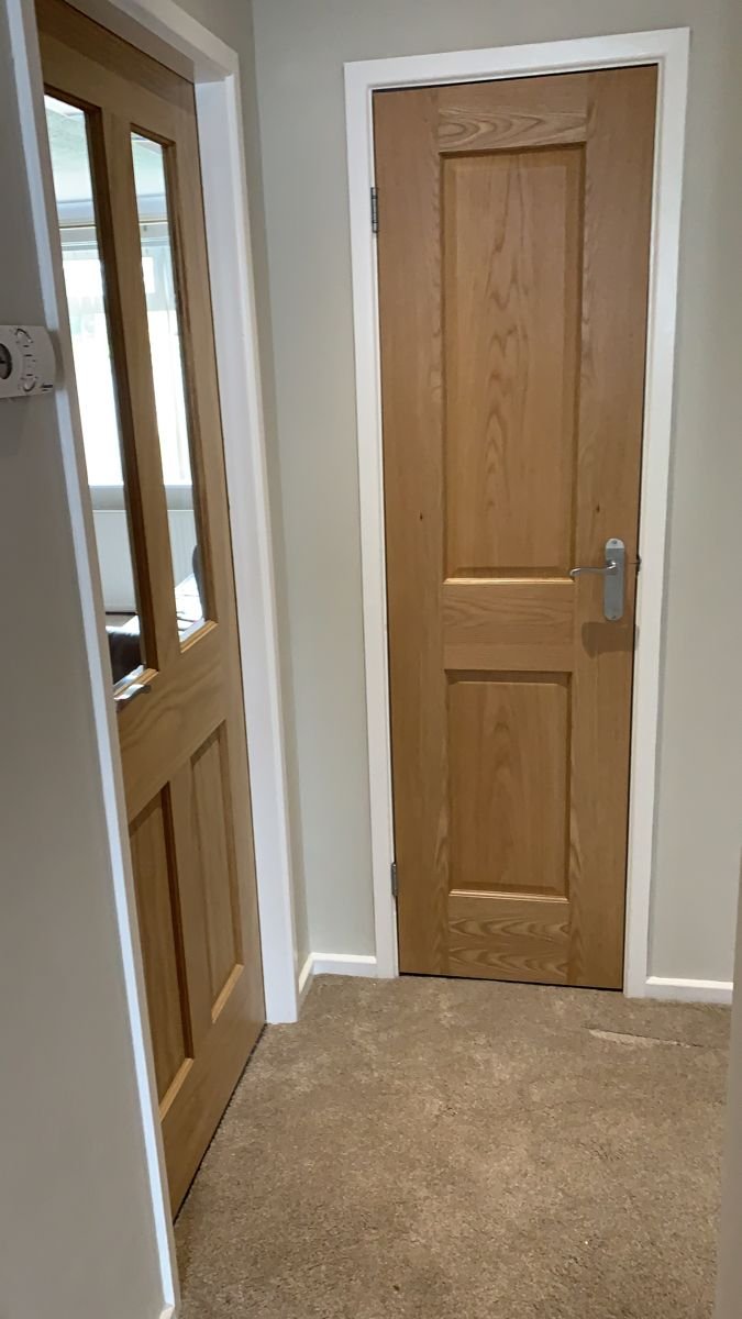 Oak internal doors fitted in a Southampton home